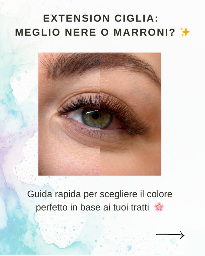 Extension ciglia: nere o marroni?